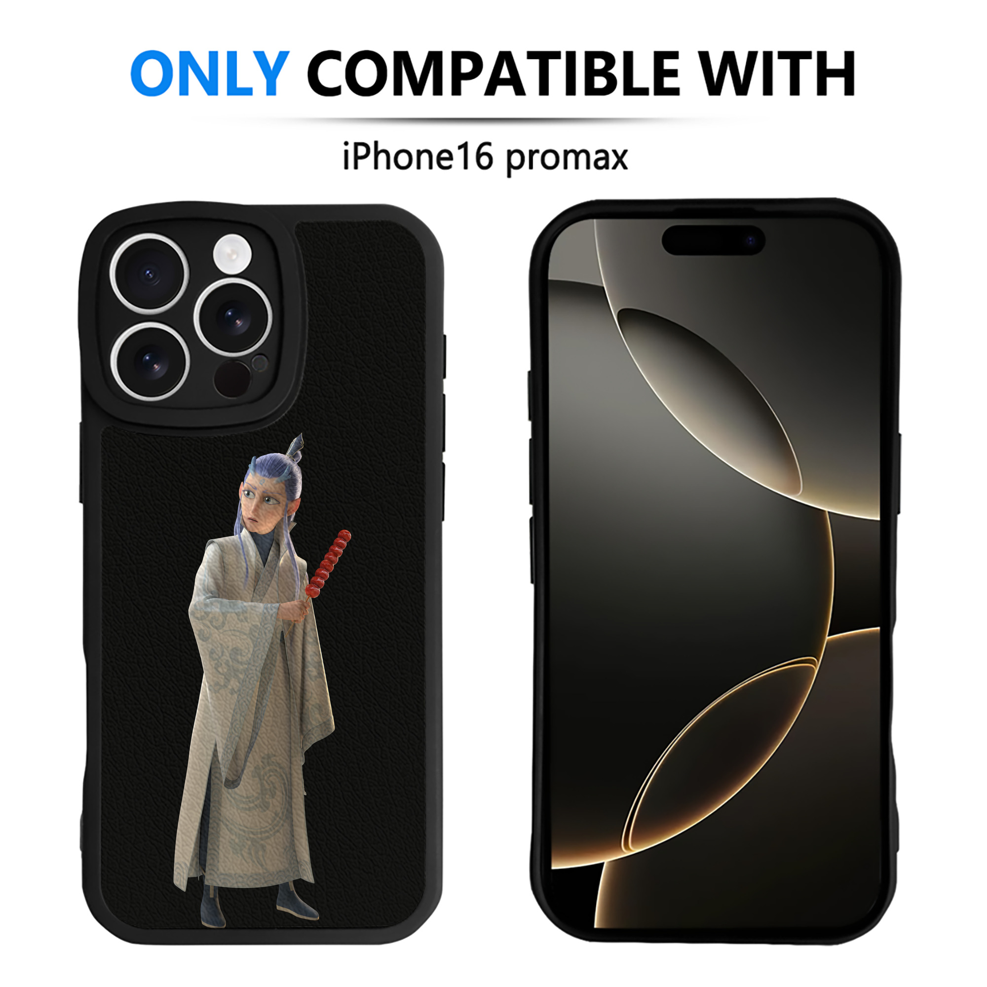 （画像用） Ne Zha 2 ナタ 魔童の大暴れ 【iPhone 16シリーズ対応】シリコンスマホケース（レザー調） 材質：シリコン